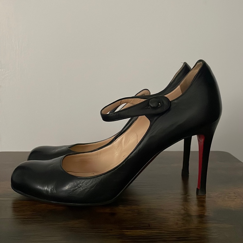 Christian Louboutin Black Leather Heels